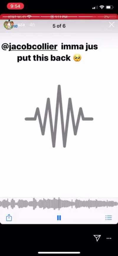 Unreleased SZA and Jacob Collier collab! God I hope this is on Vol. 4