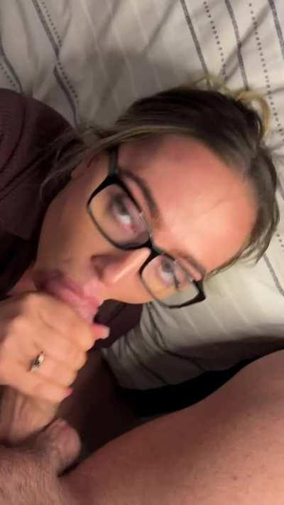 He got it all in my glasses and hair!