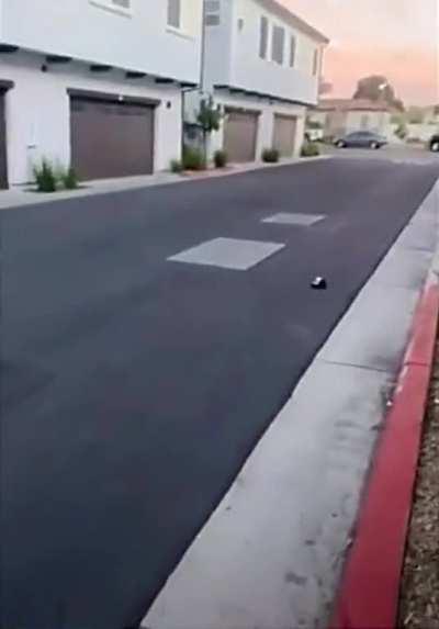remote controlled car ramp jump over kid but hits kids head
