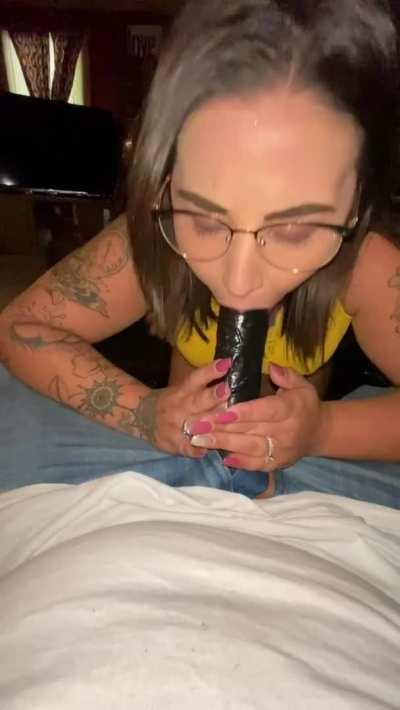 BBC Pawg MILF Blowjob Deepthroat Sucking Gagging White Girl Hotwife Porn GIF by mzkitty96