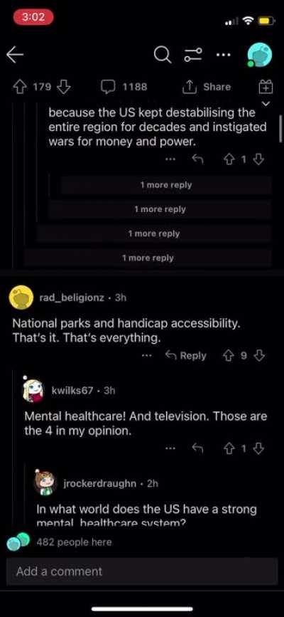 “How is the US better than Europe” hmm I wonder what the responses could be?