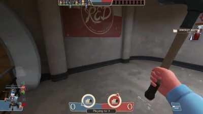 The pyro at the end is pretty chill about it