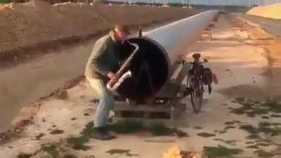 The gas pipe of my country is singing ...