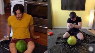 Melon Man can’t hurt you... Melon Man: