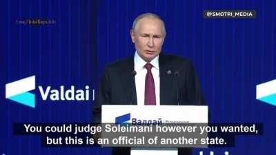 A piece of Putin’s speech today, in regards to the US