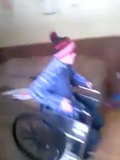 Wheelchair faceplant