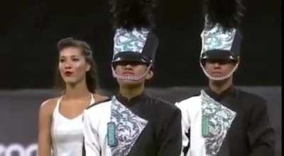 The most terrifying 4 seconds in drum corps history