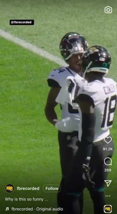 Giving his towel to Jags fan