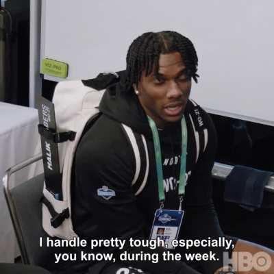 [Hard Knocks] Malik Nabers' NFL Combine interview with the Giants