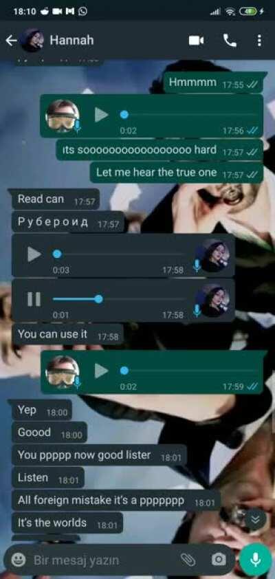 Ulan Rusça öğretsin diye yardım istedim, hırlıyor aq karısı.