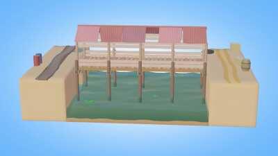 Low Poly 2Fort Bridge made in blender :D