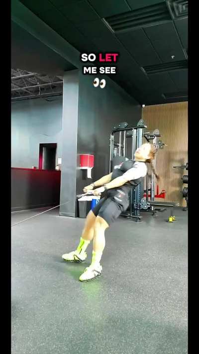 Electric muscle stimulation + cable exercise for the first time #shreddedgains