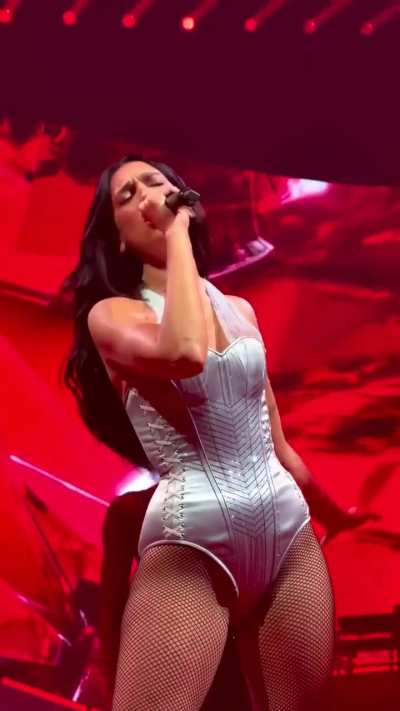 Dua performs on stage during her Radical Optimism Tour at Barclays Arena in Hamburg ~ IG May 2025