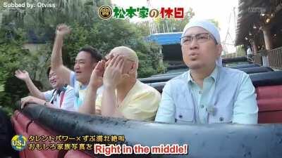 (Eng sub) Matsumoto and the gang in Universal studios Japan - Jurassic park ride