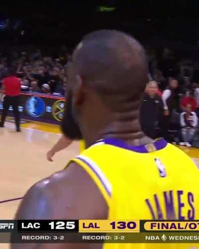 [Highlight] LeBron manages to get Kawhi to show emotion with the post-game dap!