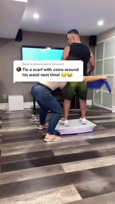 That’s the face of a man who enjoys it but he can’t show it