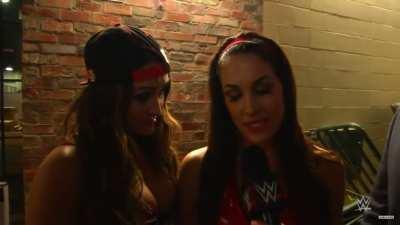 Nikki bella interrupts Brie interview