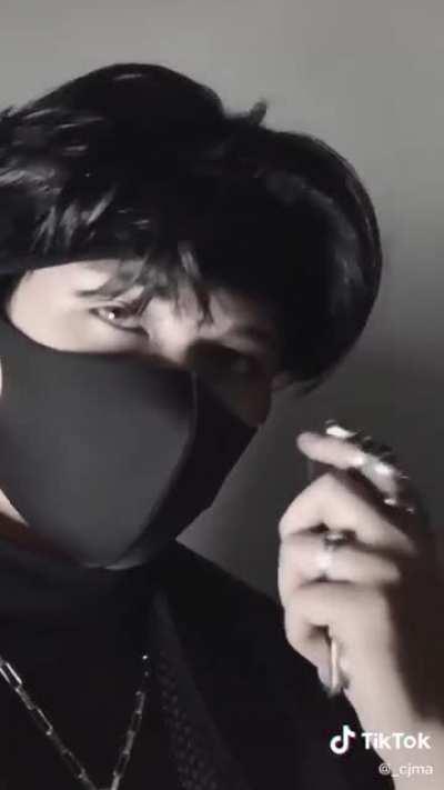 He’s brandishing a literal pair of sewing scissors