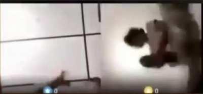 The guy on the right really whooped his ass hard