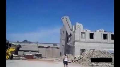 When you too close to a house demolition