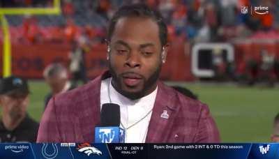 [Highlight] Richard Sherman goes off during the postgame show about how he thinks the last part of the game should’ve been handled