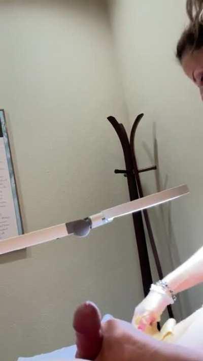 Jerking while getting waxed!