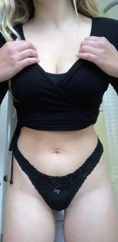 i think my tits would look a lot better with a nice hard cock in between [f]