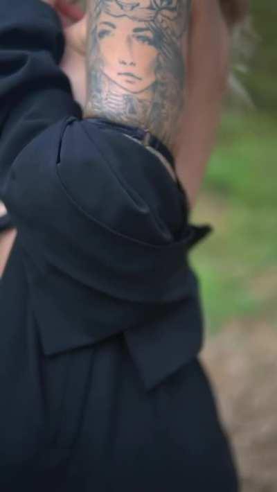 business lady undresses in the woods) I'm sure this video will gain a lot of attention)