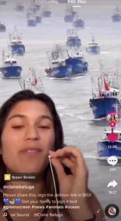 Illegal Chinese fishing boats are ruining the ocean biodiversity of Galapagos Island, Ecuador