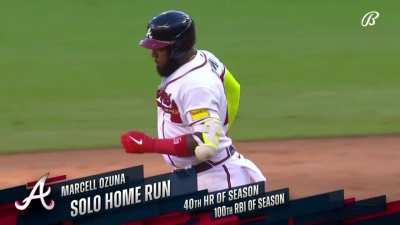 [Highlight] [Highlight] The Braves ties the single season home run record with Marcell Ozuna's 40th.