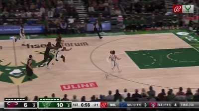 [Highlight] Dwayne Dedmon tosses Khris Middleton out of the way while getting back on defense