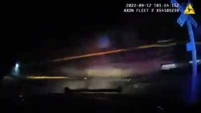 A police officer in Colorado parked his cruiser on a set of train tracks with a woman inside. A train hit the car and she suffered 9 broken ribs, a fractured sternum, broken arm, and numerous injuries to her head, back, and legs.