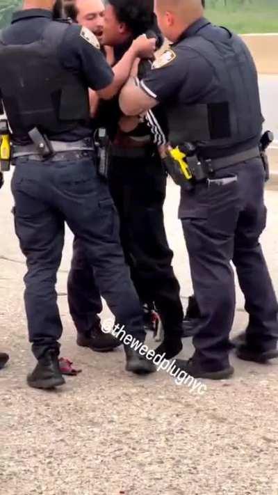 NYPD chase and arrest moped rider