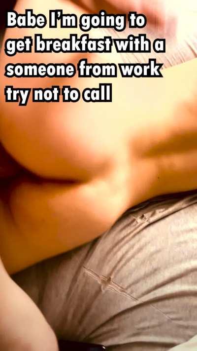 Deep backshots after breakfast with my coworker! 🤤