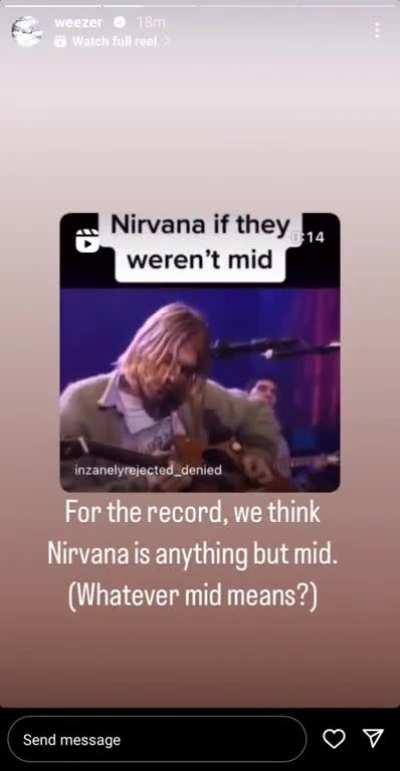 weezer's Instagram story is a sight to behold