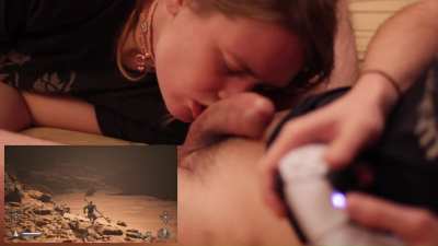 Continuing my playthrough of Black Myth: Wukong while my wife provides oral support