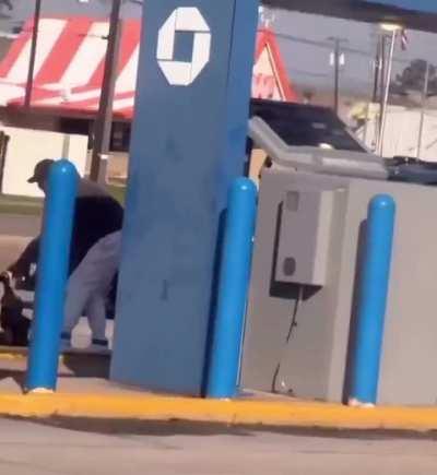 Armored truck driver robbed at gunpoint today in Texas