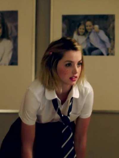 Ana de Armas as a schoolgirl tease