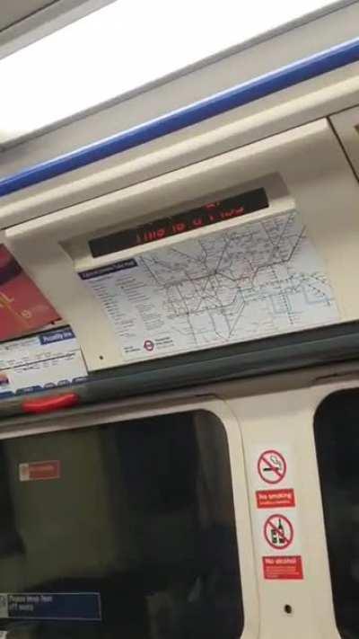 Piccadilly line last night with an important announcement