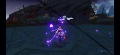 Raiden Shogun’s ULT in slow motion.