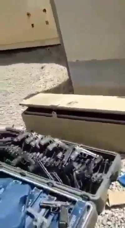 Weapons seized for Taliban, looks like we forgot to wrap them.