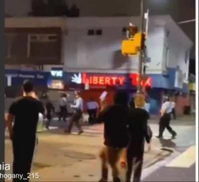 [Absolute Insanity] BLM rioter drives pickup truck at high speed through riot police, hits a 56 y.o. sergeant and breaks her leg. Thankfully she survived.