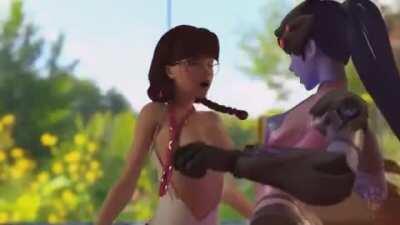 D.va Chocked By A Cock (OC Boon) [Overwatch]