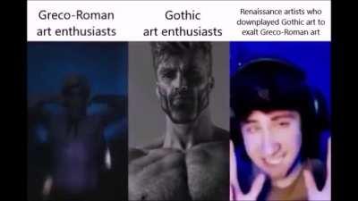 I like so much classical art so much gothic art, I don't approve of the idea of the Renaissance artists that gothic was a 