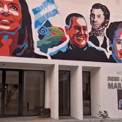Mural en la Universidad de La Plata, Facultad de Periodismo y Comunicación.