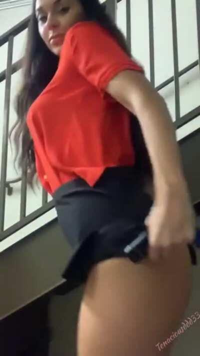 Taking the stairs at work is good for my booty.