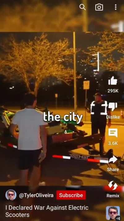 Guy thought it'd be fun to steal every electric scooter in the city that was accessible to everyone