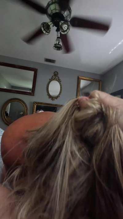 He said he wanted to cum down my throat so I did what a good slutwife should and took him balls deep and held it, even though he made me throw up