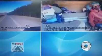 I'm just going to get undressed while driving my truck... What could go wrong?