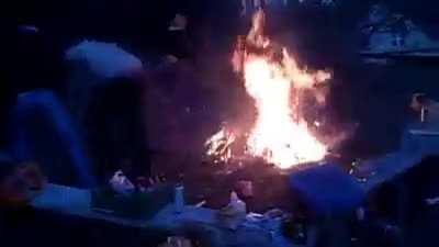 jumping a fire at the same time